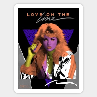 LOVE ON THE LINE 80S STYLE Sticker